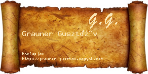 Grauner Gusztáv névjegykártya